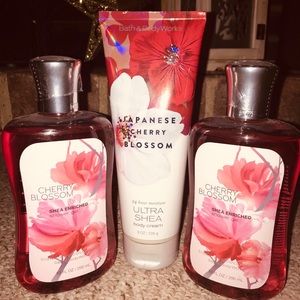 Bath & Body Works Cherry Blossom 3 pc set